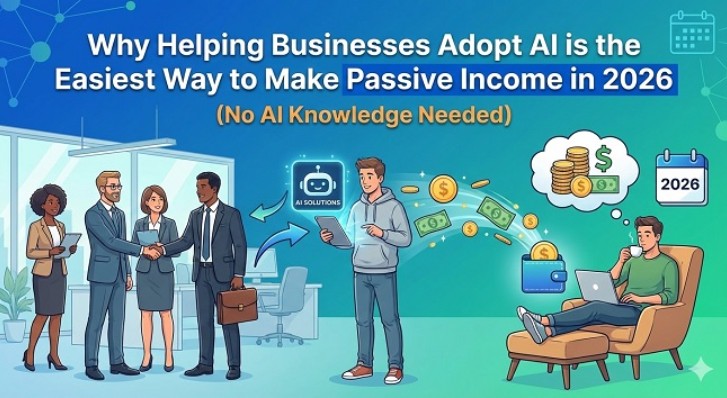 Why Helping Businesses Adopt AI is the Easiest Way to Make Passive Income in 2026 (No AI Knowledge Needed)